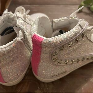 Vintage Havana Sparkly Pink and White Sneakers